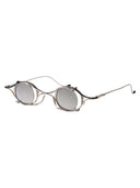 Rigards okrągłe okulary przeciwsłoneczne RG2003 TVA Silver & Black