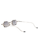 Rigards okrągłe okulary przeciwsłoneczne RG2003 TVA Silver & Black