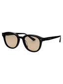 Łagodne okrągłe okulary przeciwsłoneczne Jade 01 (BR) Black Brown