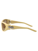 Monster doux lunettes de soleil ovales memento y10 jaune