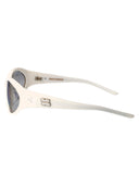 Delikatne Monster Owalne okulary przeciwsłoneczne kula W2 White