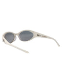 Delikatne Monster Owalne okulary przeciwsłoneczne kula W2 White