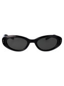 Delikatne Monster Owalne okulary przeciwsłoneczne Blanc 01 Black