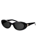 Delikatne Monster Owalne okulary przeciwsłoneczne Blanc 01 Black
