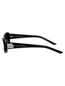 Delikatne Monster Owalne okulary przeciwsłoneczne Blanc 01 Black