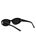 Delikatne Monster Owalne okulary przeciwsłoneczne Blanc 01 Black