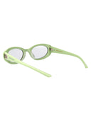 Delikatne Monster Owalne okulary przeciwsłoneczne Blanc gr8 zielony