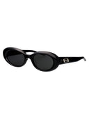 Delikatne potwory owalne okulary przeciwsłoneczne Molta 01 Black