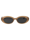 Delikatne potwory owalne okulary przeciwsłoneczne Molta Brc9 Brown