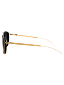 Mykita Aviator Sunglasses Ferlo Mh7 Pitch Black/Glossy Gold
