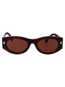 Fendi Oval Sunglasses Fe40125 I 54 S