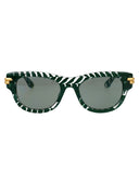 Gafas de sol redonda de Bottega Veneta BV1323 SK 003