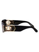 Philipp Plein Geometryczne okulary przeciwsłoneczne SPP136 M 700 Y