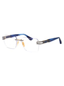 Dita Rimless Optical Dtx154 A 02 Slv Blu
