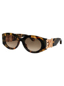 Roberto Cavalli Owalne okulary przeciwsłoneczne SRC064 0 AGG