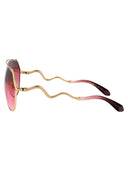 Roberto Cavalli Aviator Sunglasses Src090 M 300 K