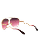 Roberto Cavalli Aviator Sunglasses Src090 M 300 K