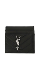 Saint Laurent Black Leather Card Holder