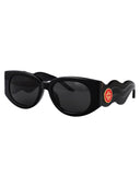 Casablanca Oval Sunglasses Ew 020 01 Black