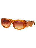 Casablanca Oval Sunglasses Ew 020 02 Orange Sunset