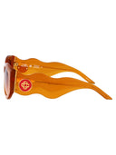 Casablanca Oval Sunglasses Ew 020 02 Orange Sunset