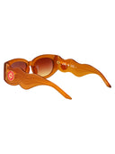 Casablanca Oval Sunglasses Ew 020 02 Orange Sunset