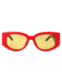 Casablanca Oval Sunglasses Ew 020 04 Red Yellow