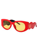 Casablanca Oval Sunglasses Ew 020 04 Red Yellow