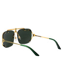 Casablanca Aviator Sunglasses Ew 026 02 M Gold Green