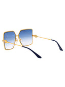 Casablanca Squared Sunglasses Ew 036 04 Gold Blue