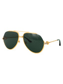 Casablanca Aviator Sunglasses Ew 037 02 M Gold Green