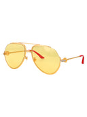 Casablanca Aviator Sunglasses Ew 037 03 M Gold Canary