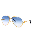 Casablanca Aviator Sunglasses Ew 037 04 M Gold Blue