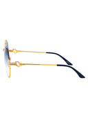 Casablanca Aviator Sunglasses Ew 037 04 M Gold Blue