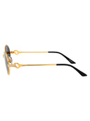 Casablanca Oval Sunglasses Ew 038 01 M Gold Black