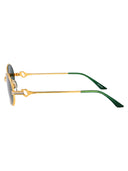 Casablanca Oval Sunglasses Ew 038 02 M Gold Green