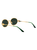Casablanca Oval Sunglasses Ew 038 02 M Gold Green