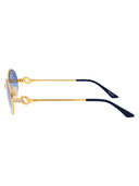 Casablanca Oval Sunglasses Ew 038 04 M Gold Blue