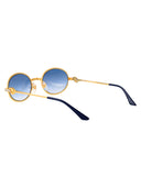 Casablanca Oval Sunglasses Ew 038 04 M Gold Blue