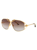 Casablanca Aviator Sunglasses Ew 043 01 M Gold Brown