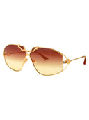 Casablanca Aviator Sunglasses Ew 043 03 M Gold Orange