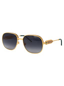 Casablanca Squared Sunglasses Ew 048 06 Gold Black