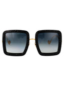 Anna Karin Karlsson Squared Sunglasses Beaming Sky Gold Black