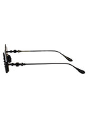 Anna Karin Karlsson Geometrical Sunglasses Crystal Meringue Black