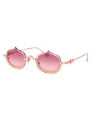 Anna Karin Karlsson Geometrical Sunglasses Crystal Meringue Rose Gold