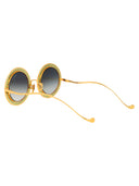 Anna Karin Karlsson Round Sunglasses Magic You 2.0 Gold Emerald