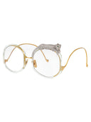 Anna Karin Karlsson Round Optical Rose et le Rêve Opt Gold Jade