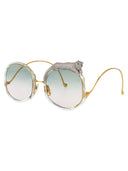 Anna Karin Karlsson Round Sunglasses Rose Et Le Rêve Sun Gold Jade