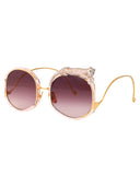Anna Karin Karlsson Round Sunglasses Rose Et Le Rêve Sun Gold Pink