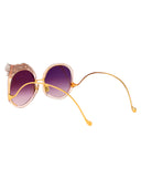 Anna Karin Karlsson Round Sunglasses Rose Et Le Rêve Sun Gold Pink